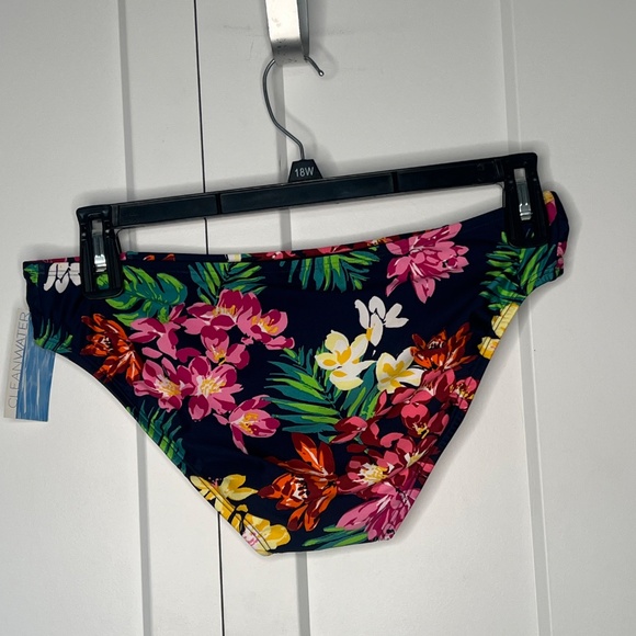 Clean Water Floral Swim Bikini Brief Bottom NWT Women's Size Large - Picture 2 of 4